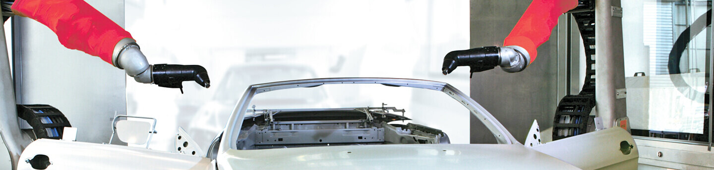 Robotergestützte Automobilproduktion.